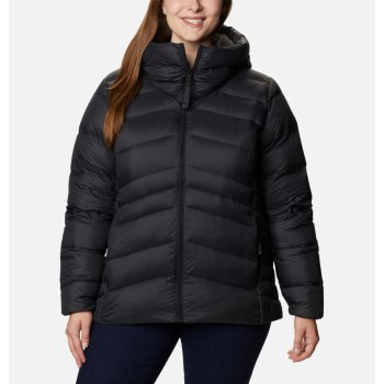 Dámské Bundy Columbia Autumn Park Down Hooded Plus Size Černé XPOKHF509